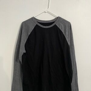Black and Gray Long Sleeve Shirt